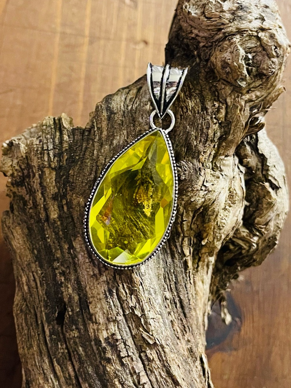 Lemon Topaz 925 Sterling Silver Pendant